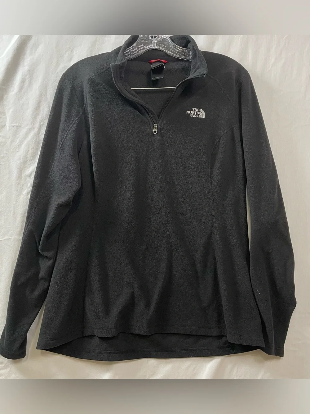 The North Face 1/4 Zip Fleece Men's Size Large Light Weight Pullover Black